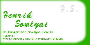 henrik somlyai business card